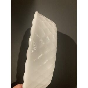 Vintage EO Brody Milk Glass With A Quilted Pattern Oval Bowl